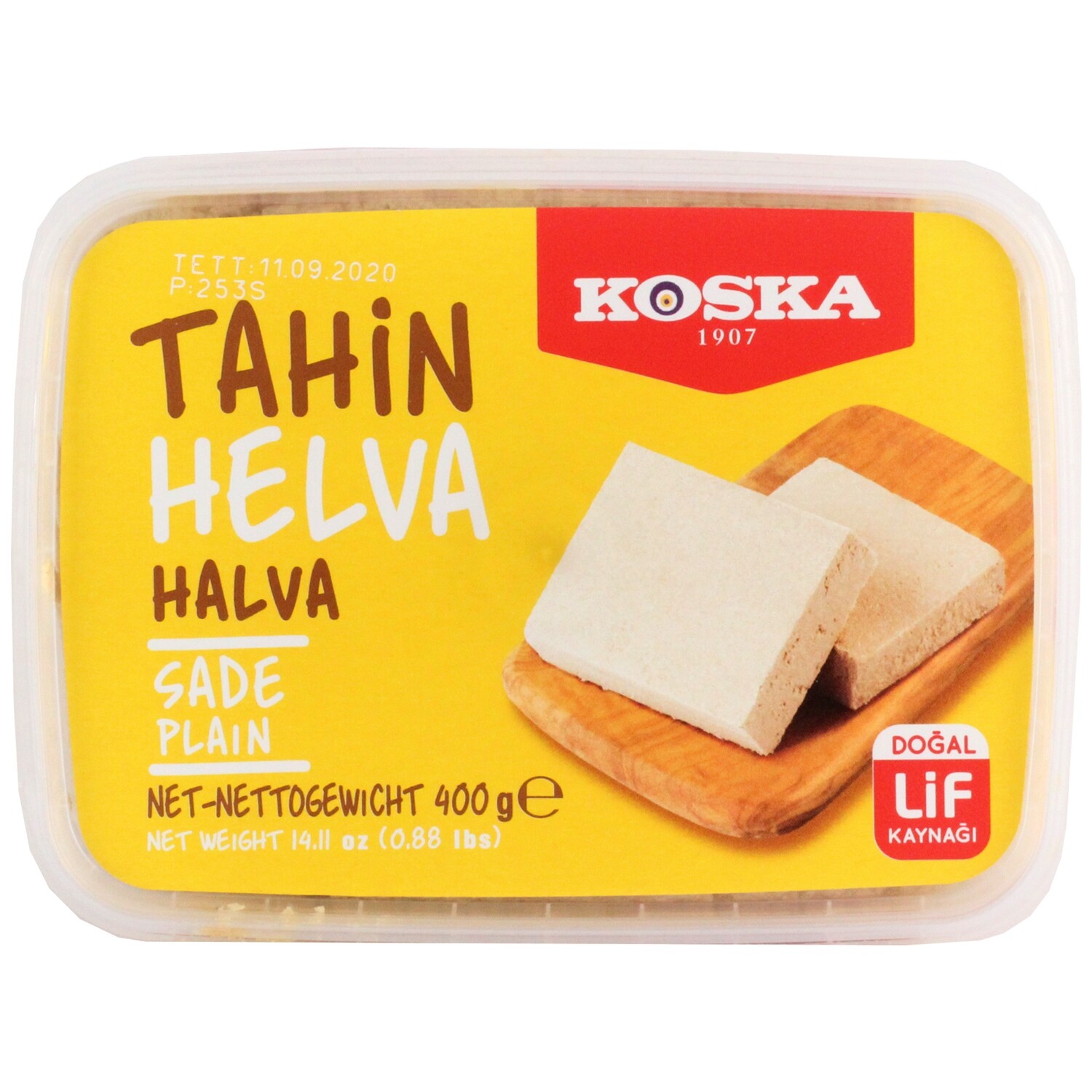 Tahin plain vaniel halva
