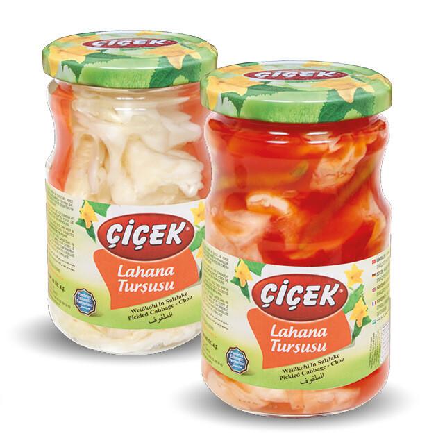 White cabbage pickled in brine