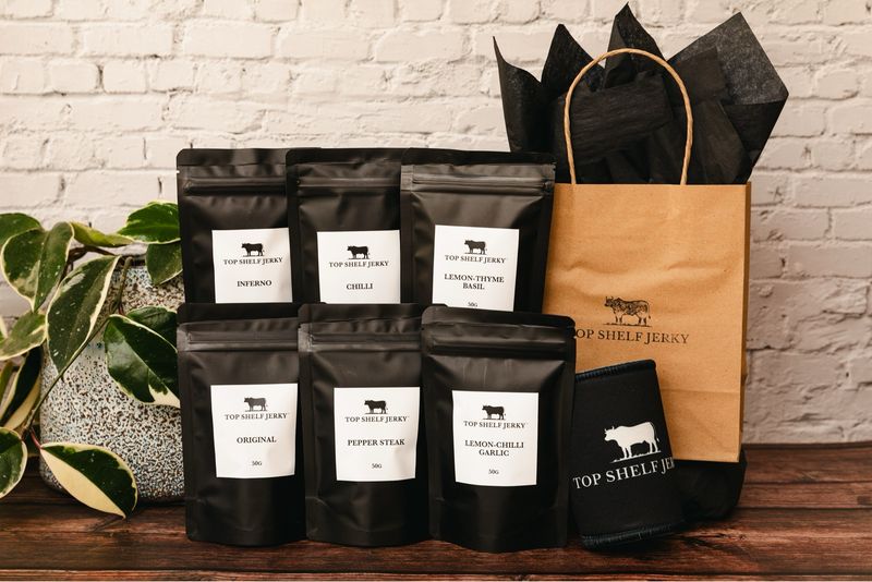 Top Shelf Jerky GIFT Pack Stubby Holder