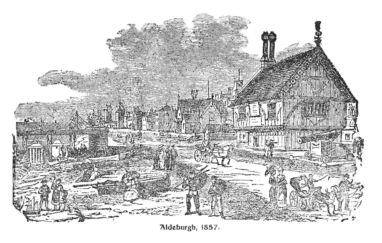 Tea Towel of Moot Hall in 1857