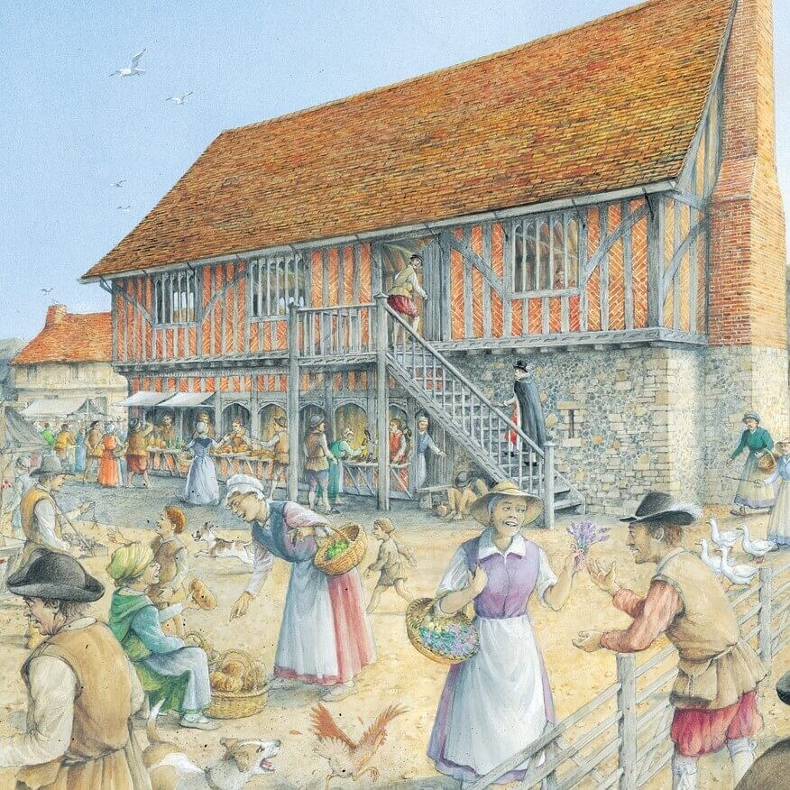 Tea Towel: Moot Hall Market Place