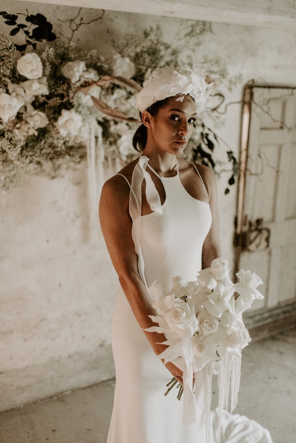 Oversized Bridal Feather Halo