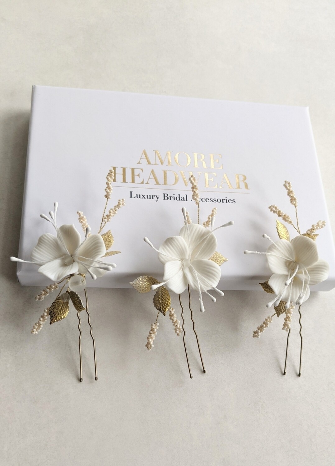 Clay Floral Pin Set