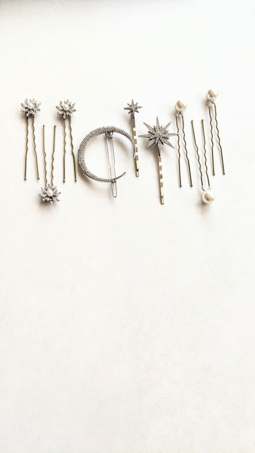 Silver Celestial Pin Set