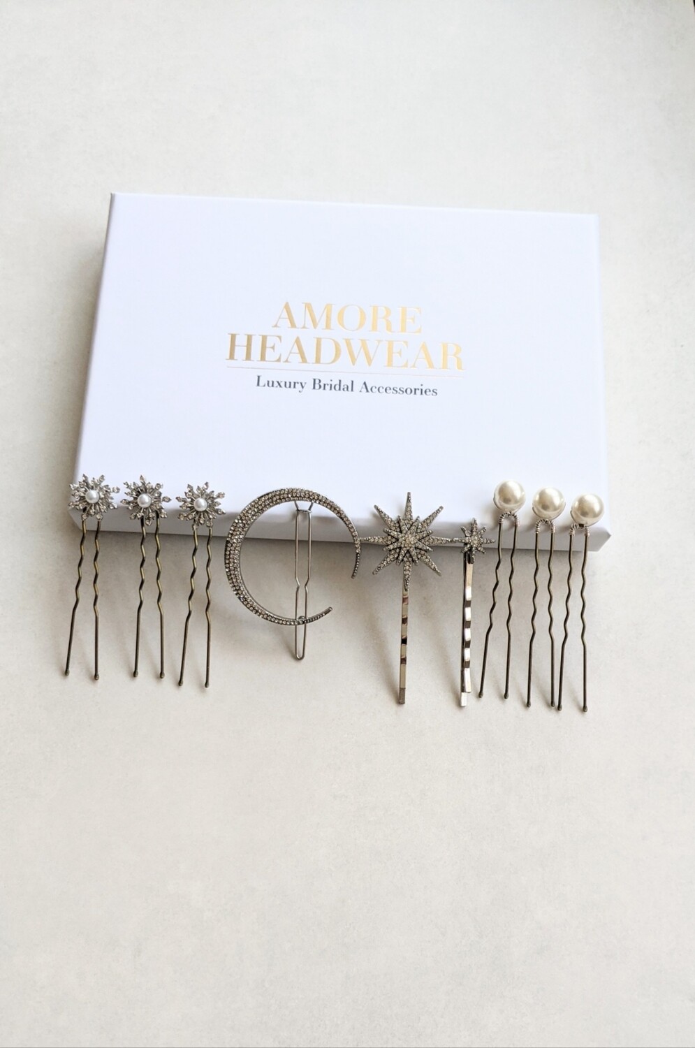Silver Celestial Pin Set