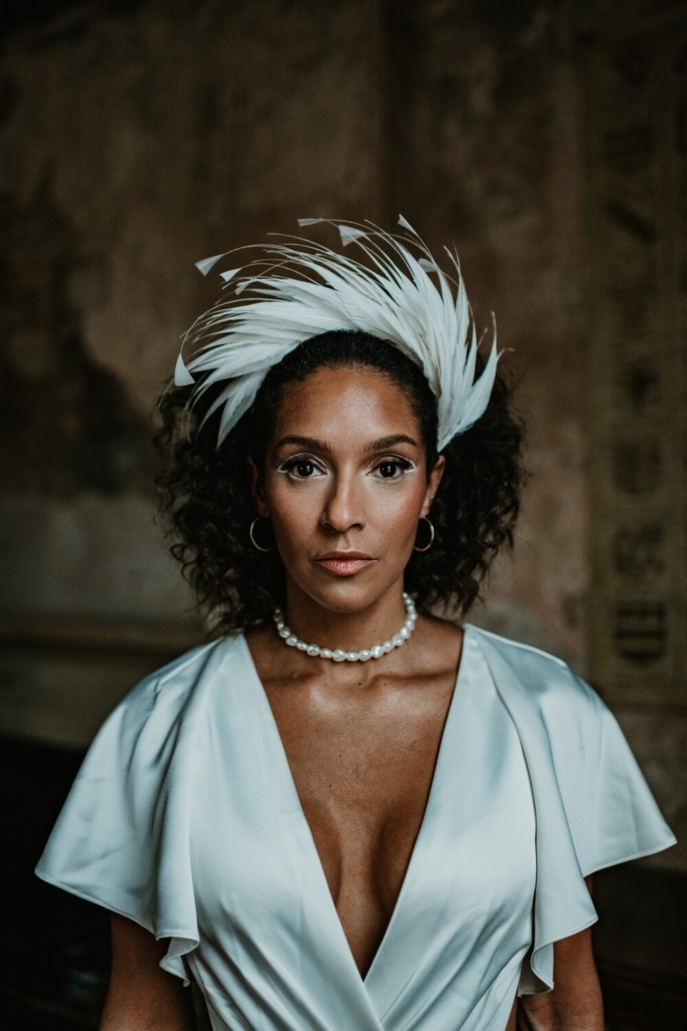 Statement Bridal Feather Headpiece