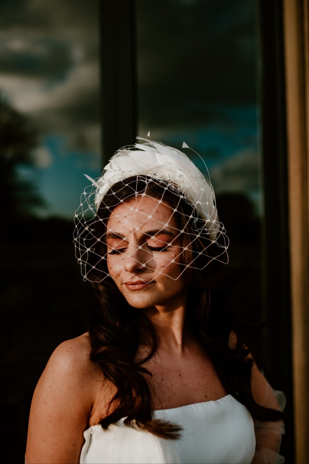 Feather Oversized Bridal Headband