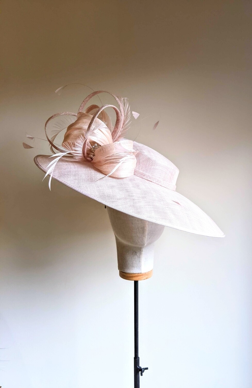 Pink Contemporary Wedding Hat (Available to be made in 60 colours)