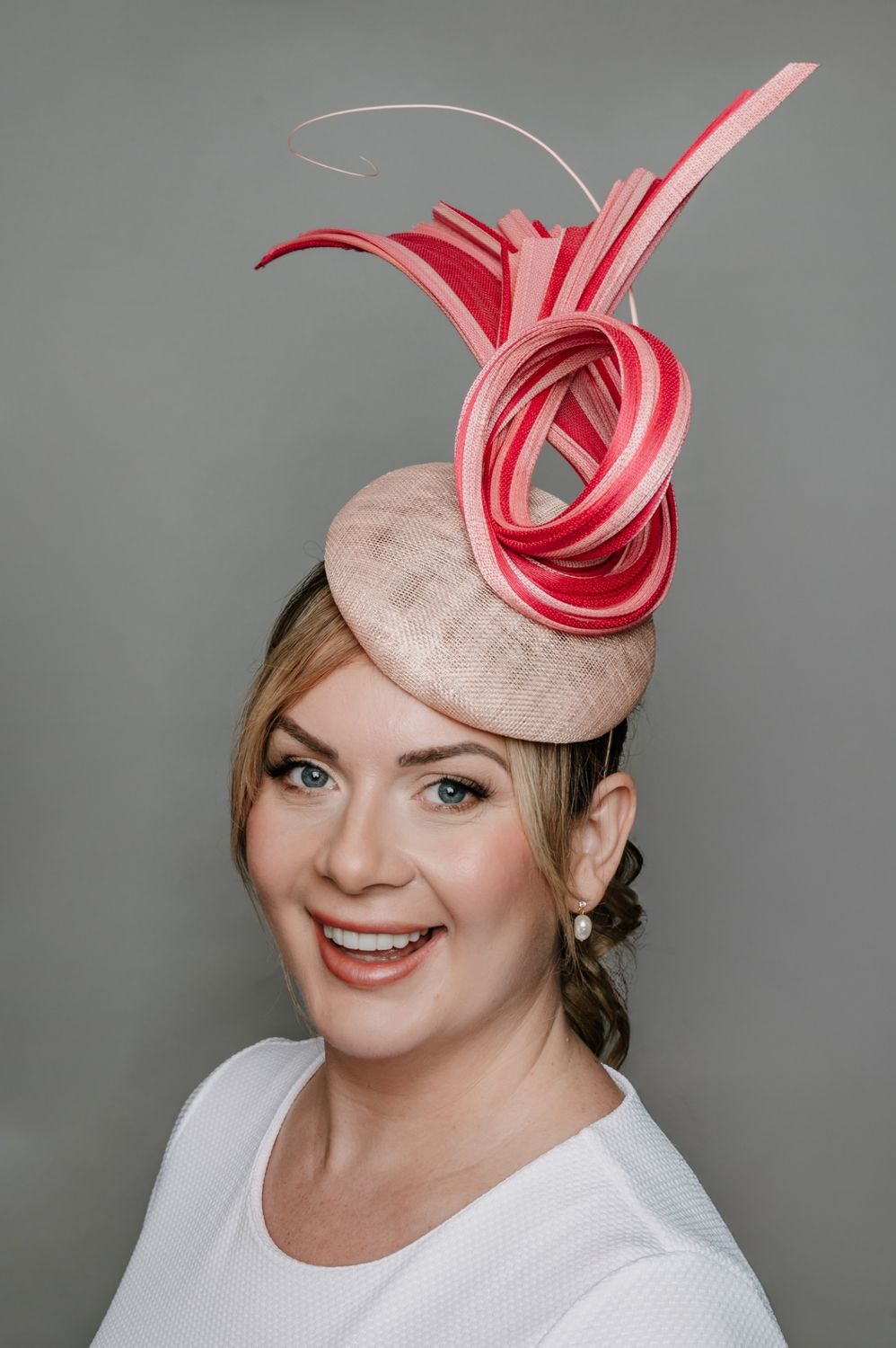 Contemporary Pink Cocktail Hat