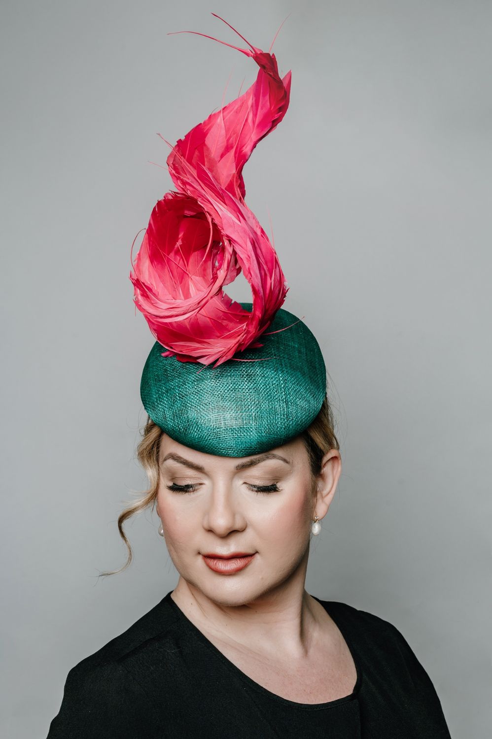 Pink Twist Cocktail Hat