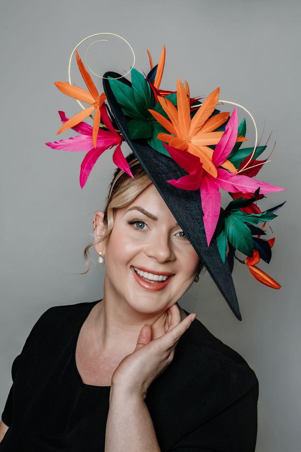 Statement Hat with Florals