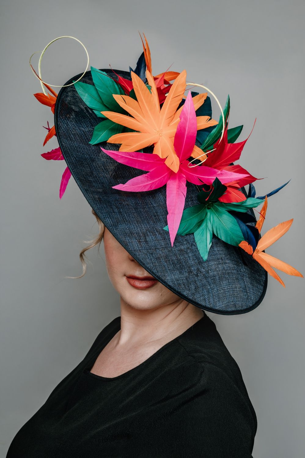 Statement Hat with Florals