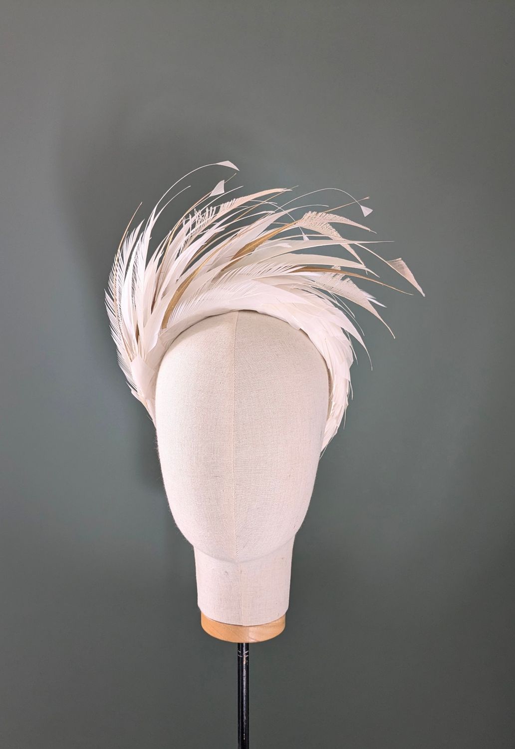 Ivory and Gold Mother Of The Bride Headpiece