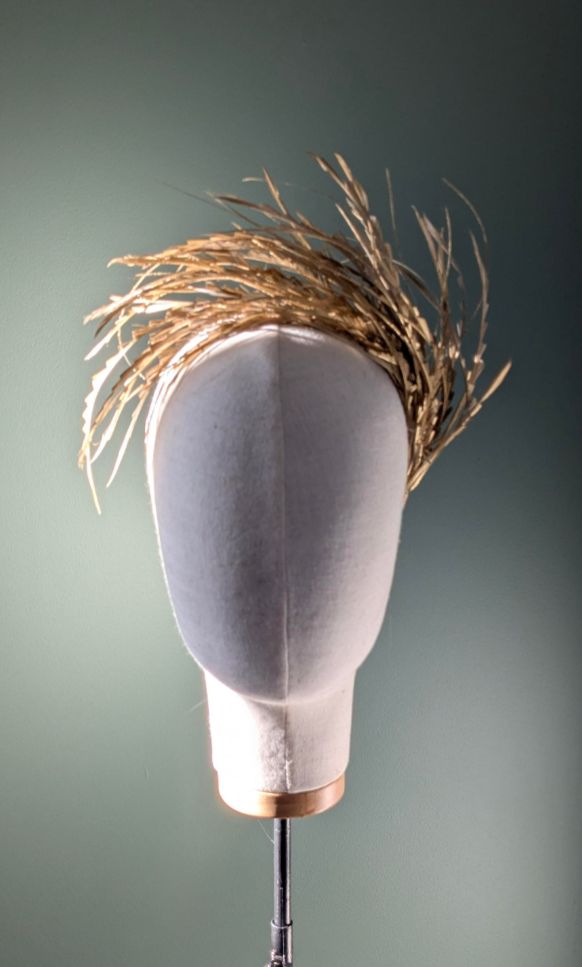 Delicate Gold Feather Headband