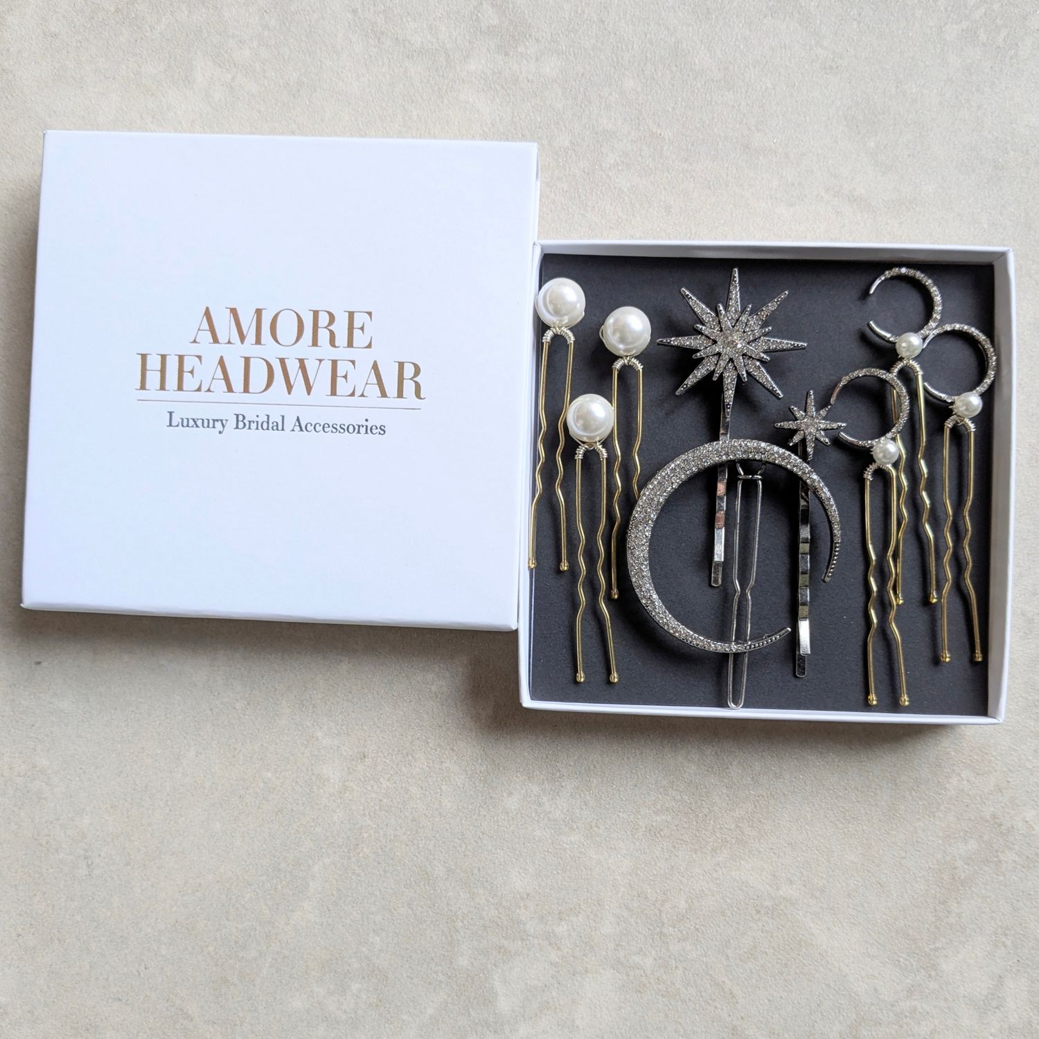 Silver Celestial Pin Set