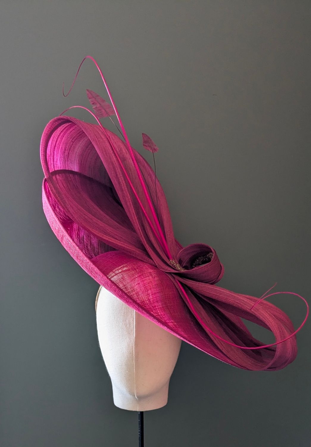 Magenta Ascot Hat - ready for dispatch. (Available to be made in 60 colours)