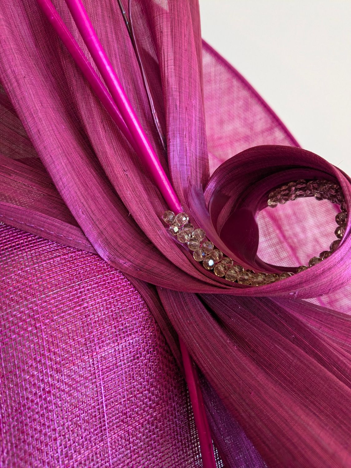 Magenta Ascot Hat - ready for dispatch. (Available to be made in 60 colours)