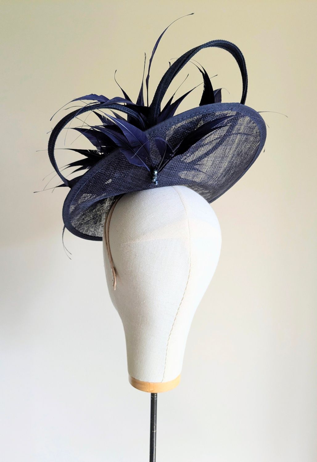Navy Blue Wedding/Race Day Hat
