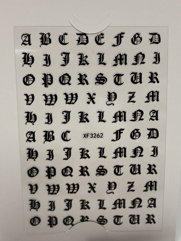 Black Letter Decals