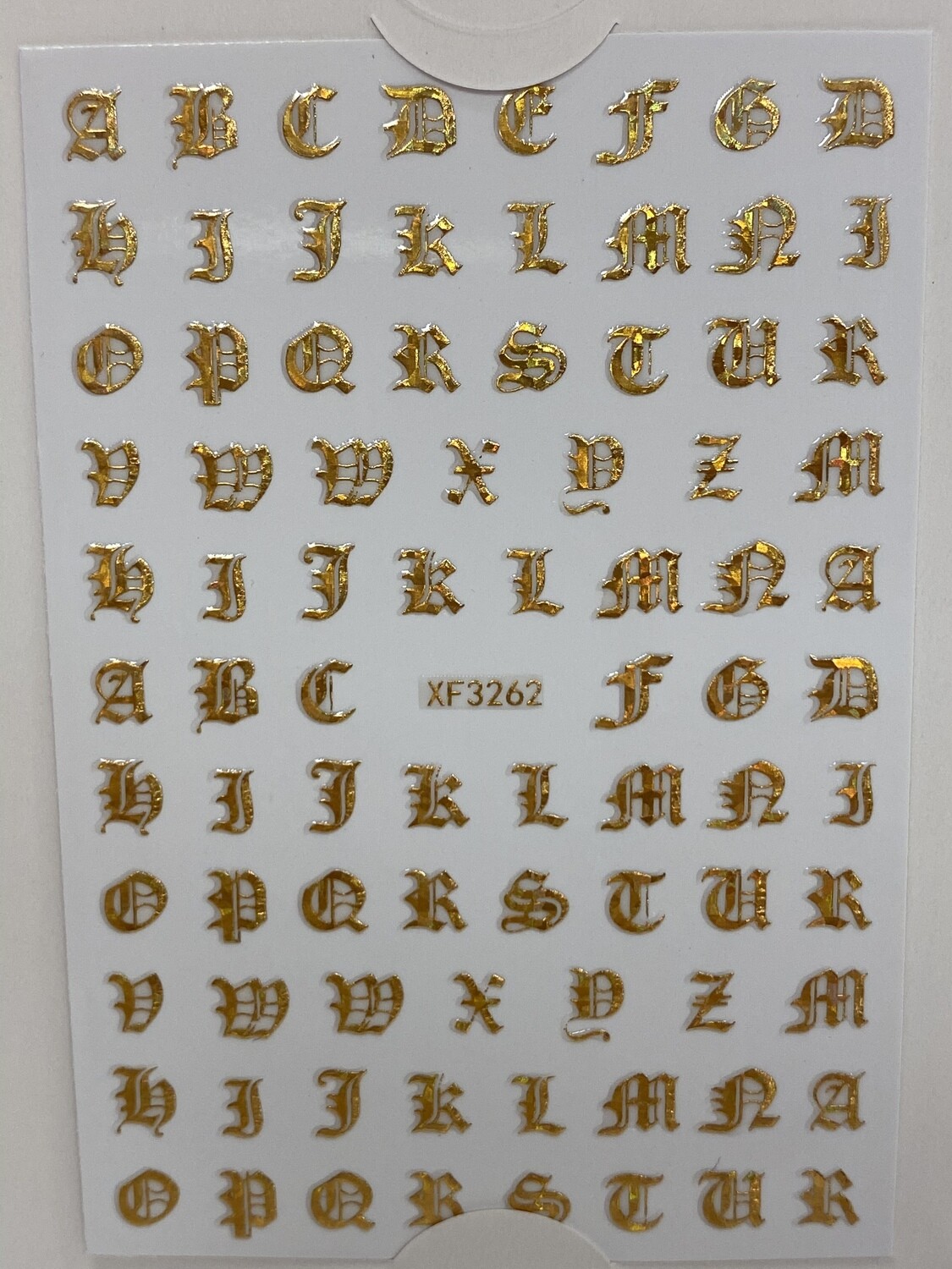 Gold Letter Decals