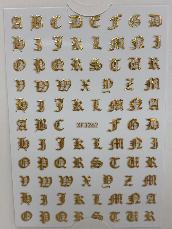Gold Letter Decals