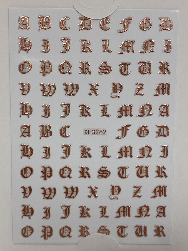 Rose Gold Letter Decals