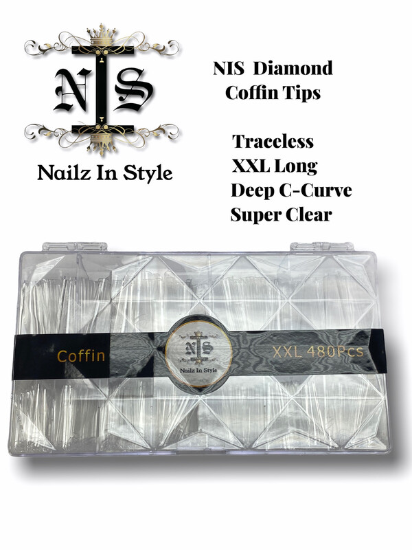 NIS DIAMOND XXL CLEAR COFFIN TIPS/BOX