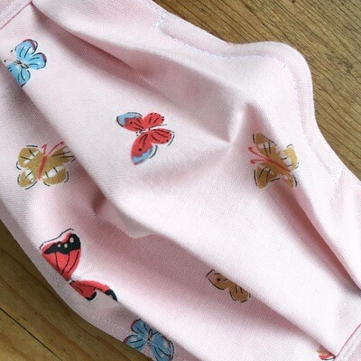 Butterfly Face Covering, Pink