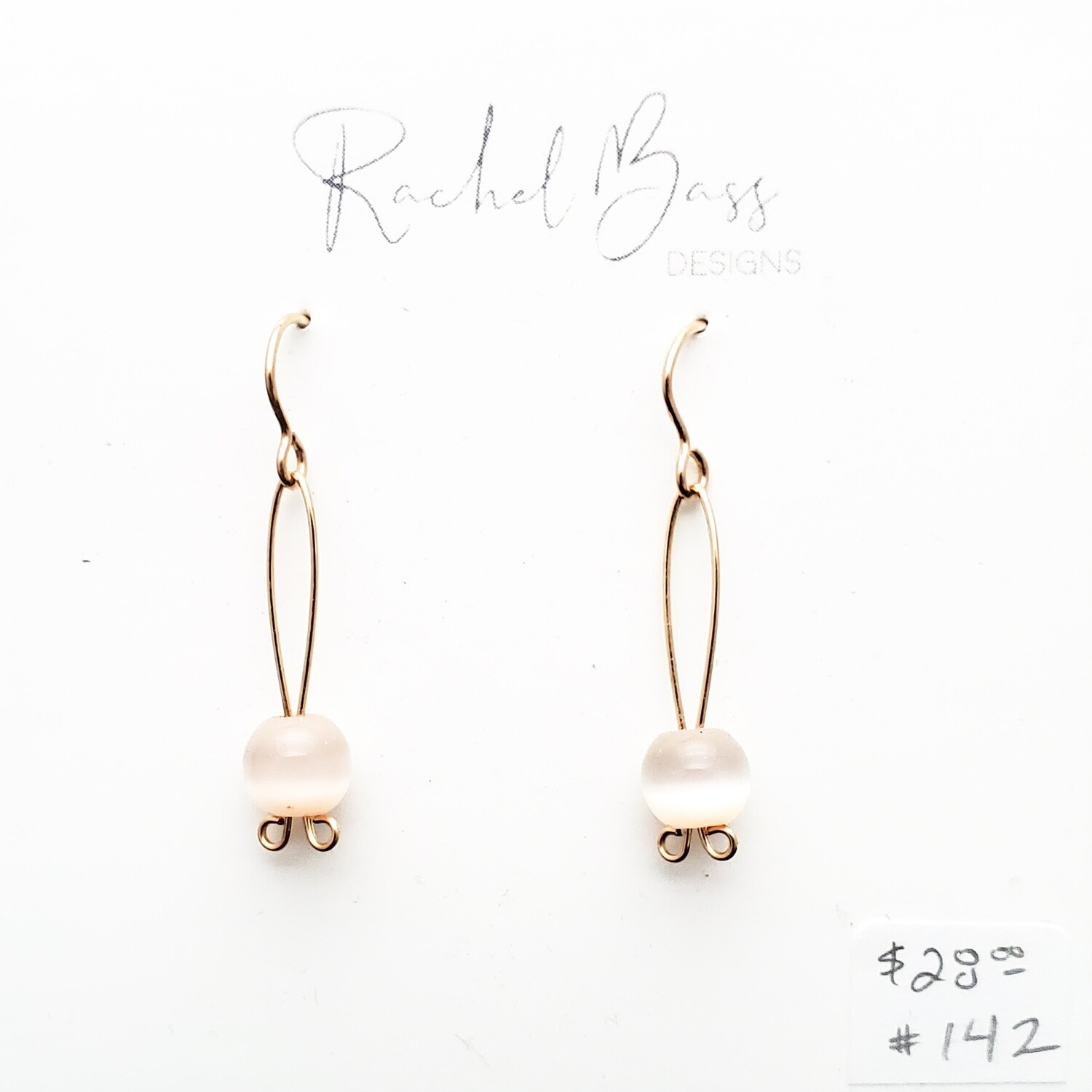 Bass-142 Swing Pale Pink Earrings Bass-142 Swing Pale Pink Earrings