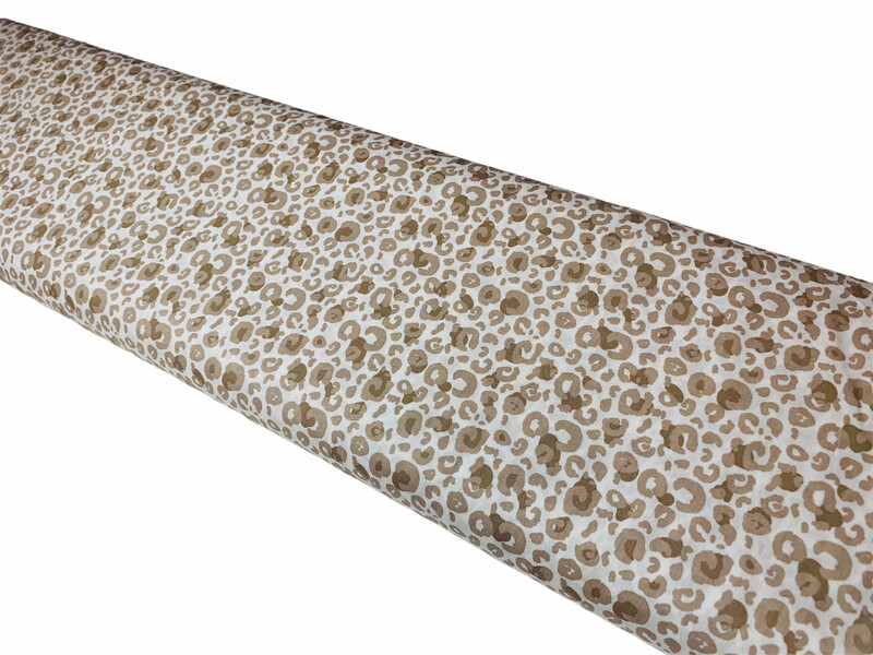 Baumwolle Leoprint Beige