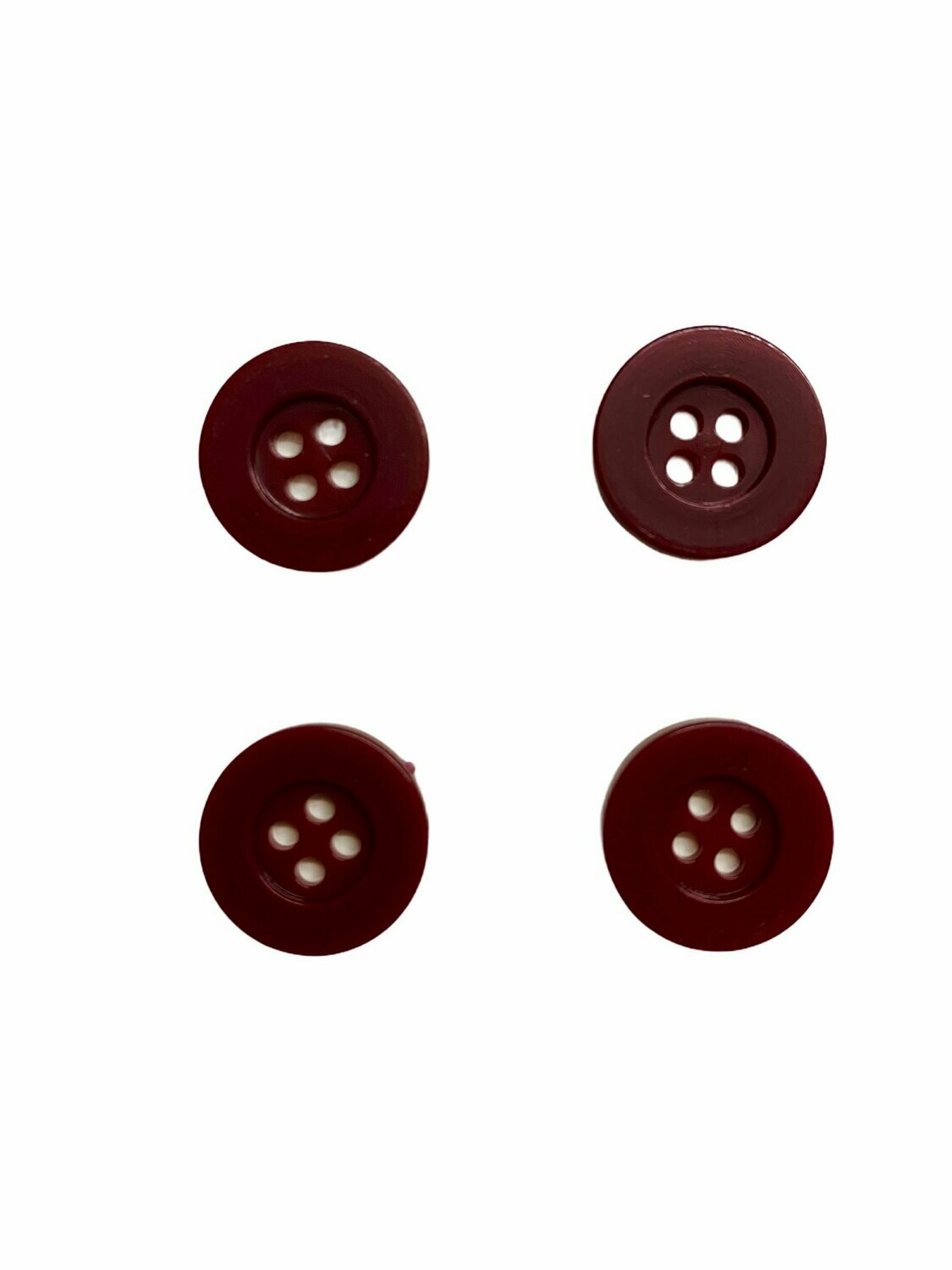Knöpfe 4er Set Aubergine 15mm