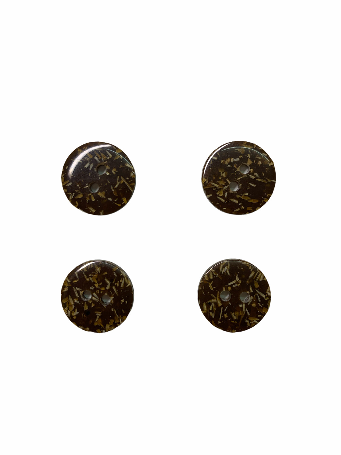 Kokos-Look Knöpfe 4er Set Braun 20mm