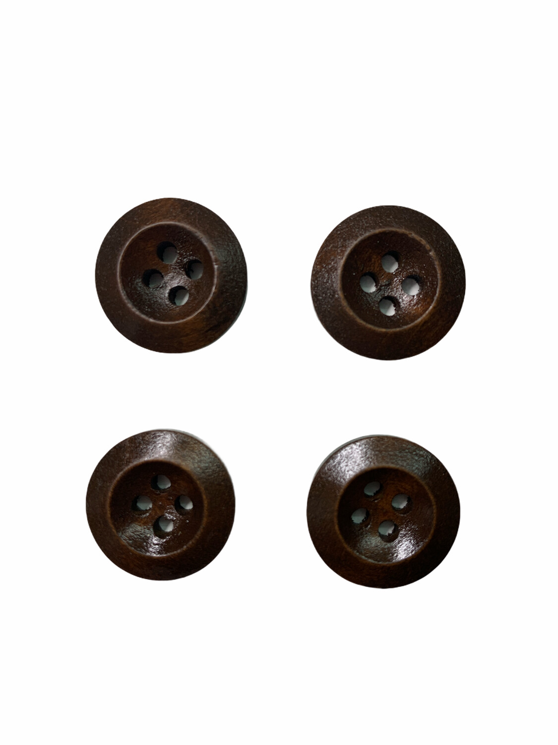 Holzknöpfe 4er Set Dunkelbraun 18mm