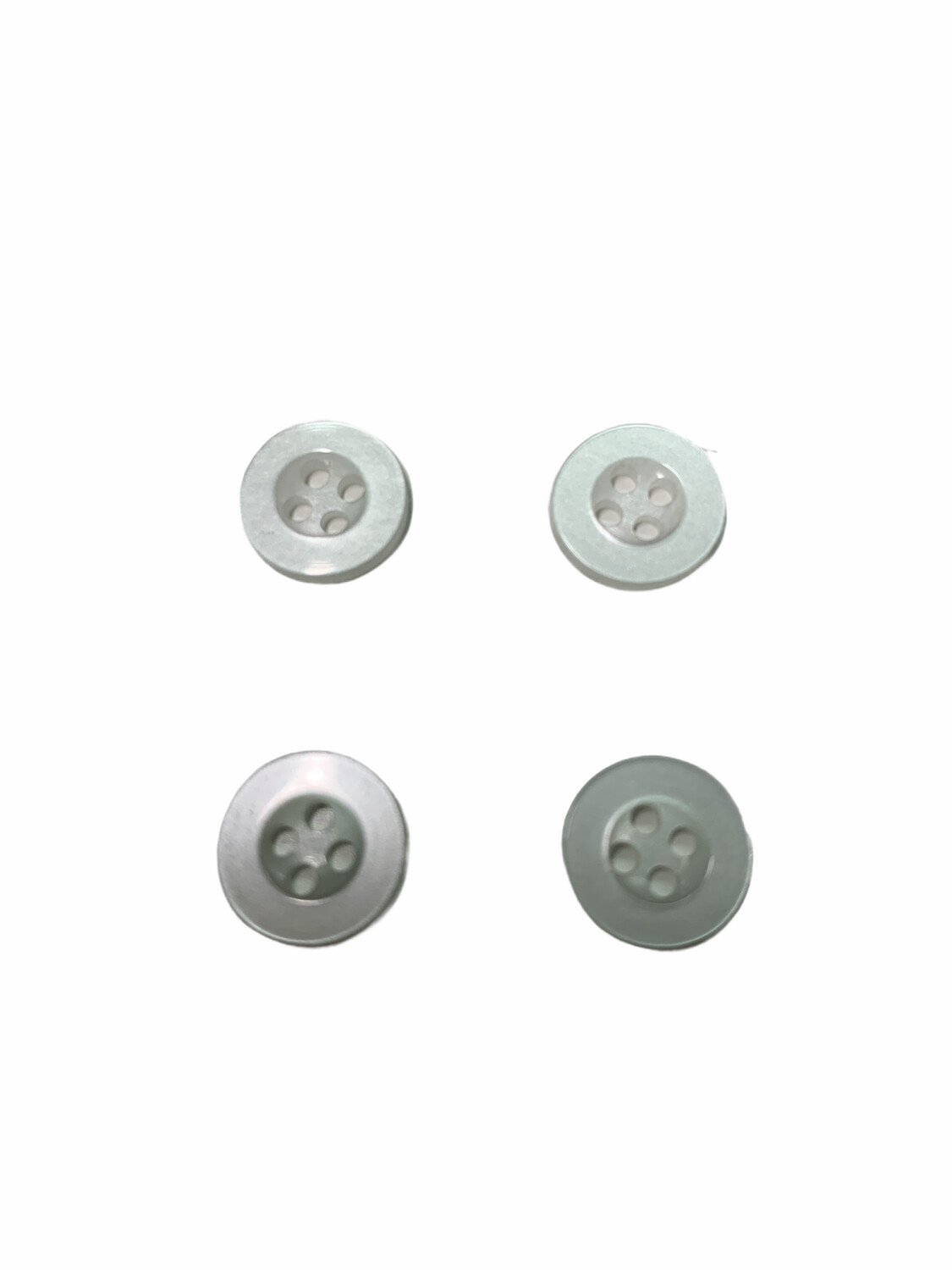 Knöpfe 4er Set Weiß/Durchsichtig 10mm