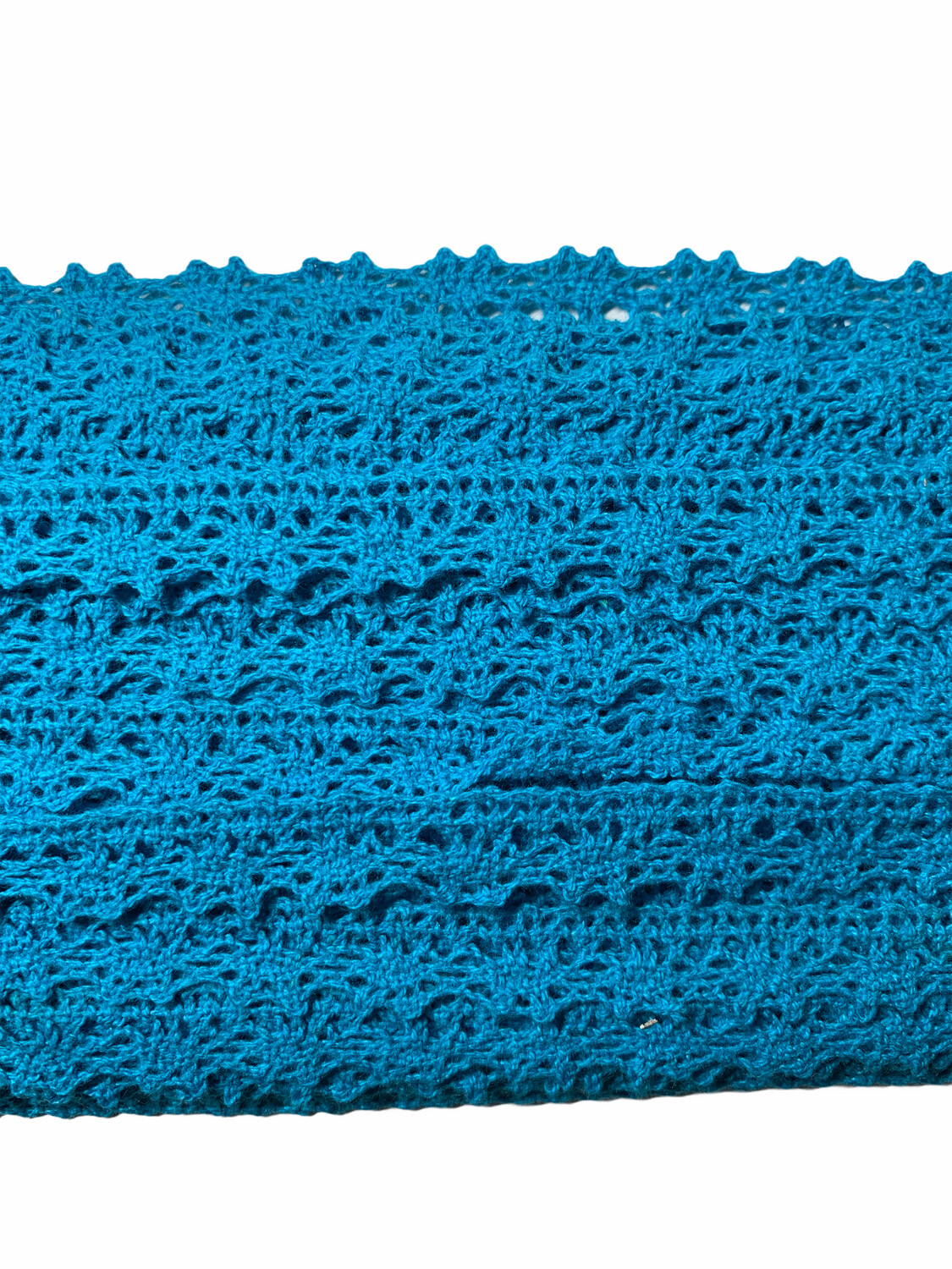 Spitzenband Baumwolle Aqua