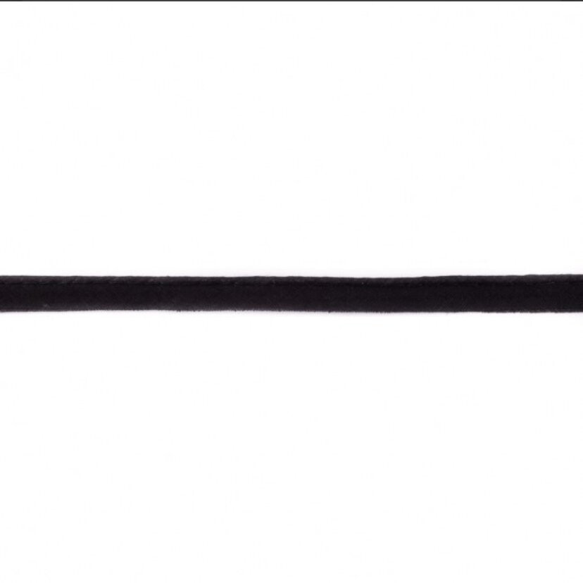 Paspelband Baumwolle Schwarz