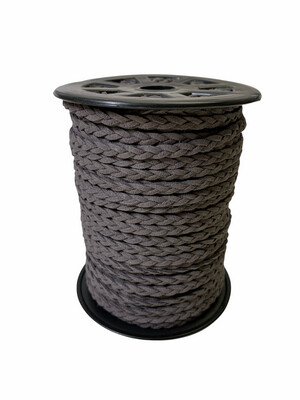 Geflochtenes Wildlederband Grau