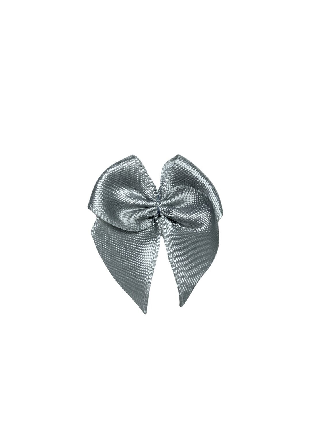 Satinschleife Silber
