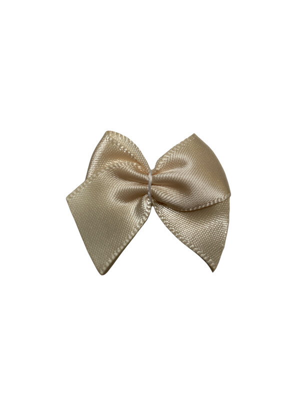 Satinschleife Beige