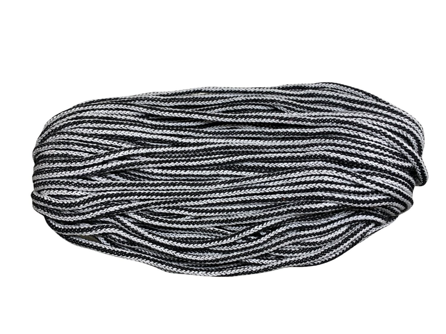 Baumwollkordel 8mm Schwarz/Weiß