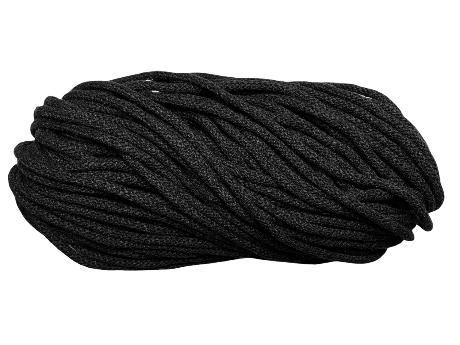Baumwollkordel 8mm Schwarz