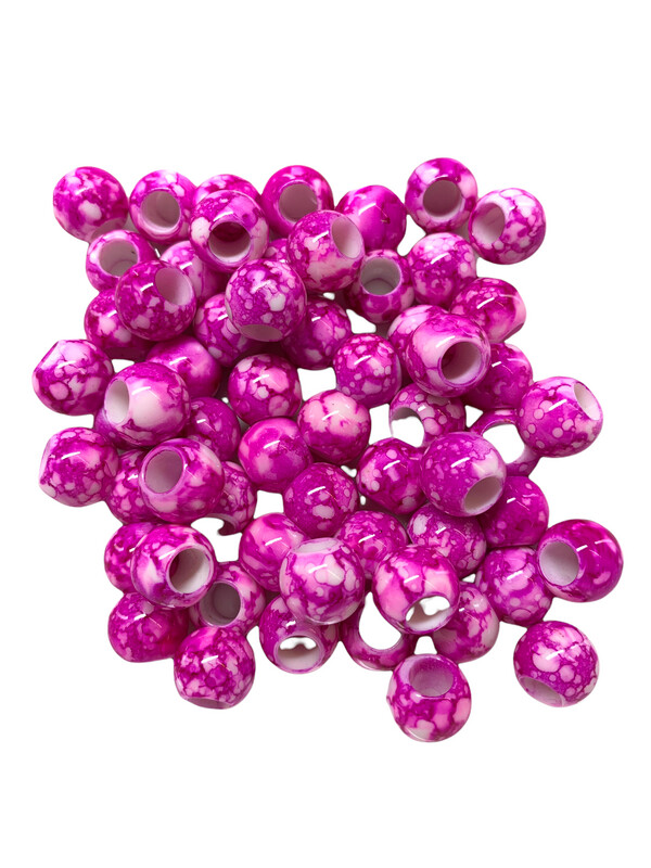 Acryl Glas Perlen Fuchsia