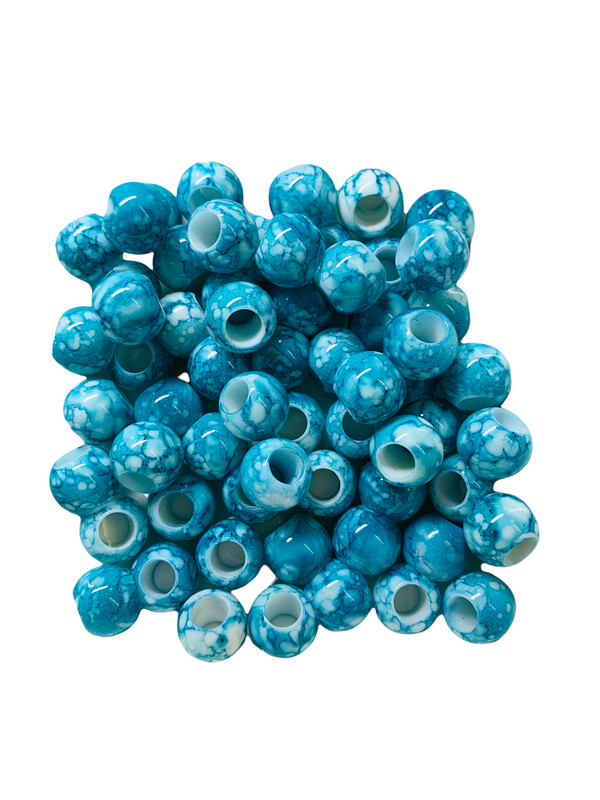 Acryl Glas Perlen Blau
