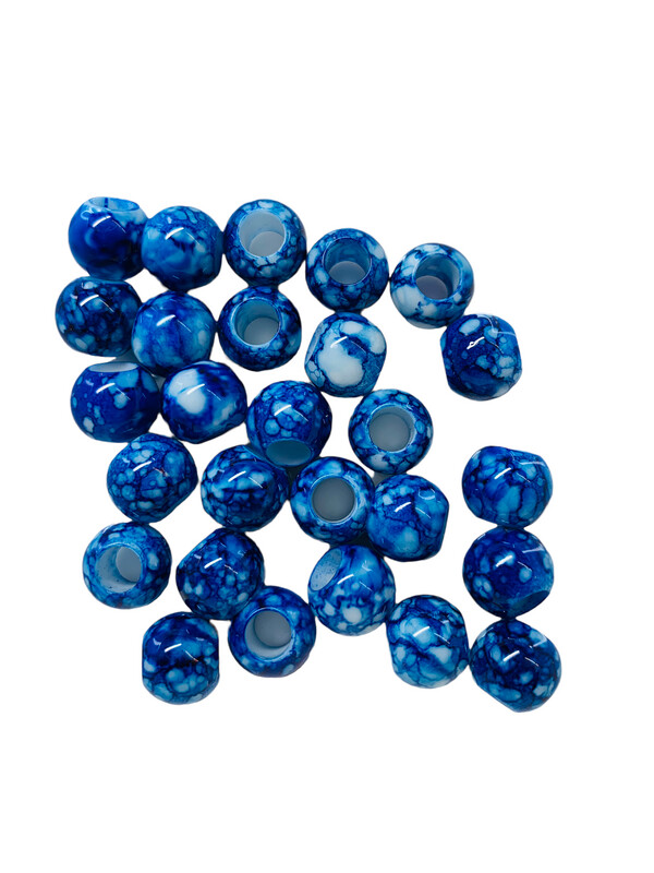 Acrly Glas Perlen Blau
