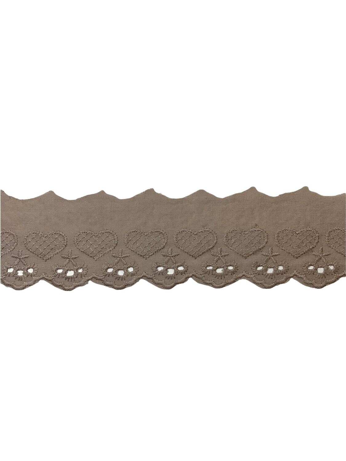 Spitze Herz Taupe