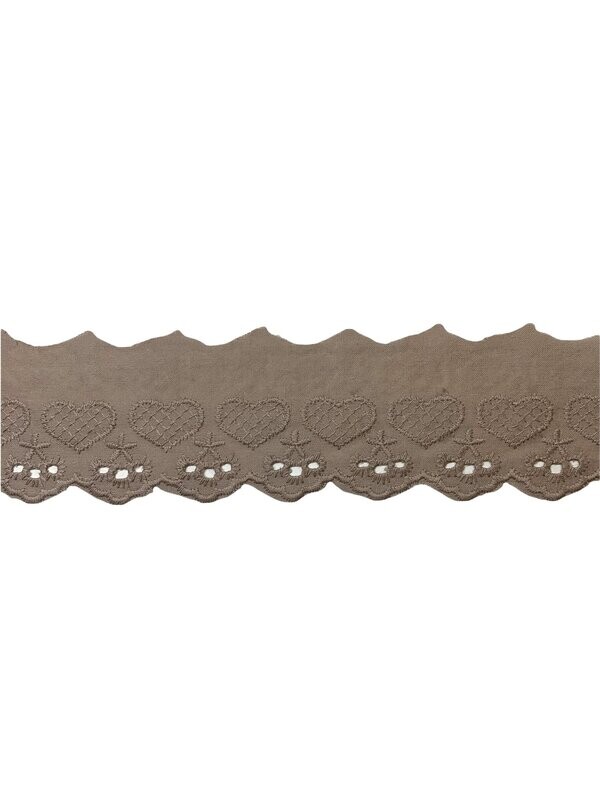 Spitze Herz Taupe