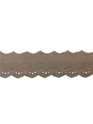 Spitze Herz Taupe