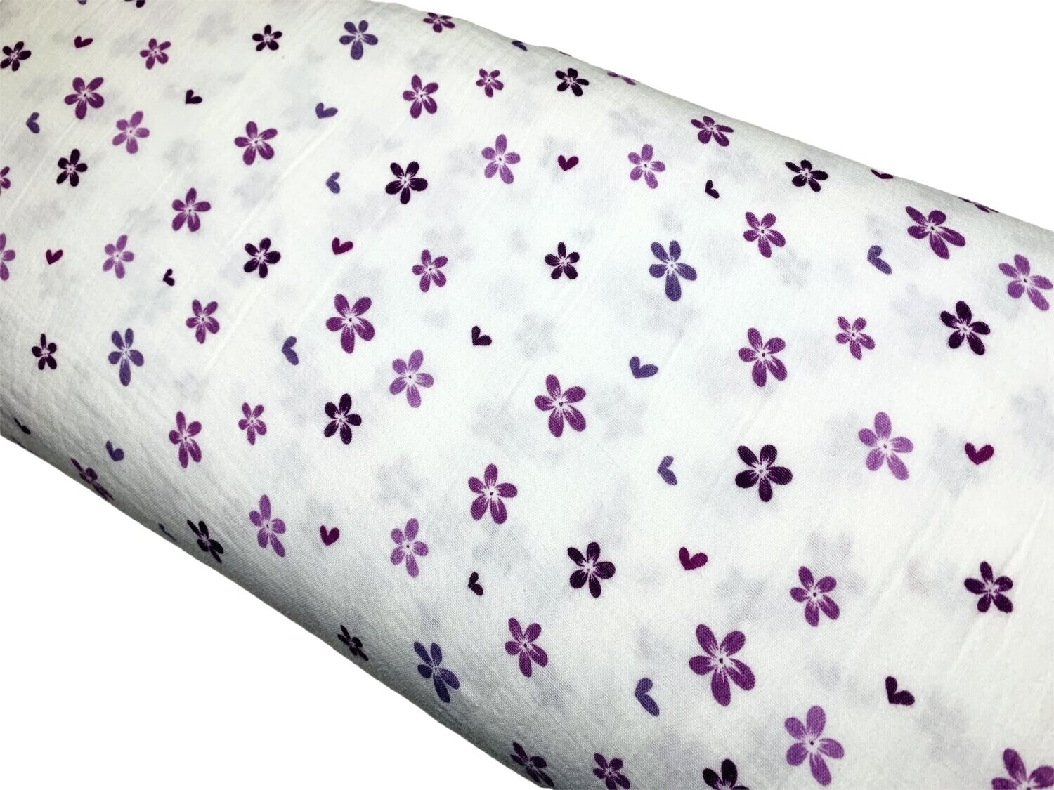 Musselin Violette Blumen