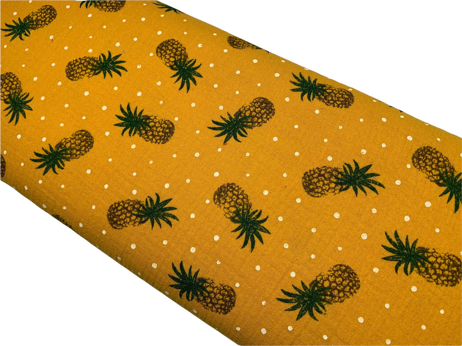 Musselin Ananas Senfgelb