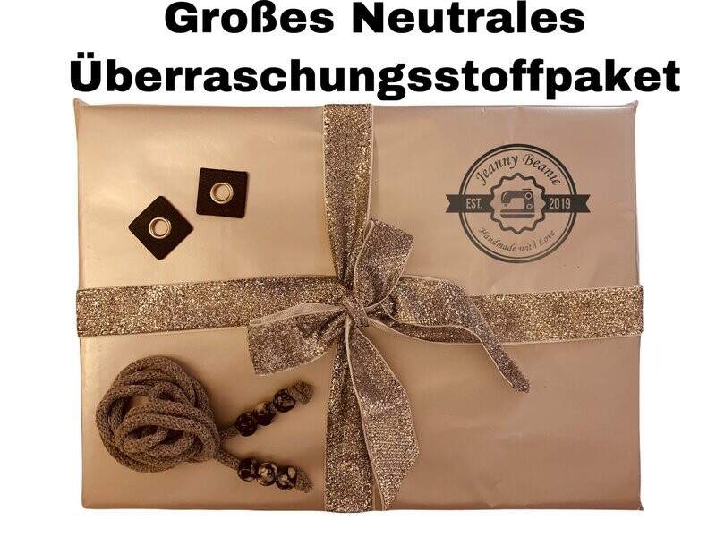 Großes Neutrales MUSSELIN Überraschungsstoffpaket